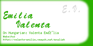 emilia valenta business card